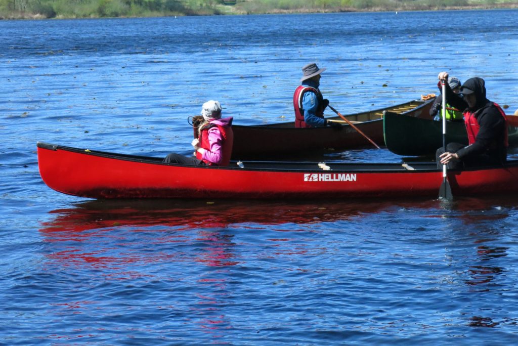 Each canoe instructor will have 5 or 6 tandem canoes in his group